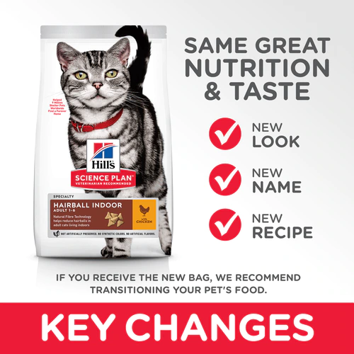 Hill’s Science Plan Adult Hairball & Indoor Dry Cat Chicken Flavor Cat Hill's Science Plan Adult Hairball & Indoor Dry Cat Chicken Flavor - Image 4