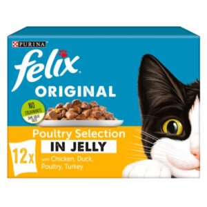 Felix Cat Food Poultry Selec In Jelly 12x100g Cat Felix Cat Food Poultry Selec In Jelly 12x100g