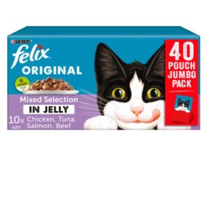 Felix Cat Food Fish Selection In Jelly 40x100g Cat Felix Cat Food Fish Selection In Jelly 40x100g