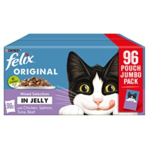 Felix Cat Food Mixed Selection In Jelly 96x100g Cat Felix Cat Food Mixed Selection In Jelly 96x100g