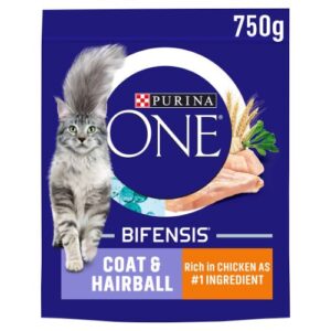 Purina One Coat & Hairball Chicken & Wheat 750g Cat Purina One Coat & Hairball Chicken & Wheat 750g