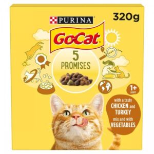 Purina Go-Cat Adult Cat Food Turkey Chicken and Veg 320g