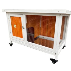 TD Rabbit Hutch Hide Run Guinea Pig House Ferret Cage