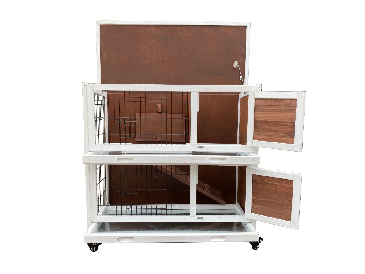 TD Two-Tier Rabbit Hutch Hide Run Guinea Pig House Ferret Cage Bed, Crates, Home & Travel TD Two-Tier Rabbit Hutch Hide Run Guinea Pig House Ferret Cage - Image 4
