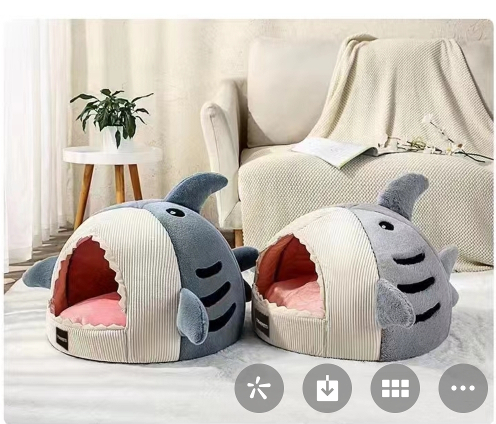 TD Shark Cat Cave Bed Bed, Crates, Home & Travel TD Shark Cat Cave Bed