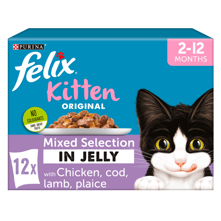 Felix Kitten Food Mixed Chkn In Jelly 12x100g Cat Felix Kitten Food Mixed Chkn In Jelly 12x100g