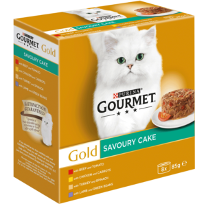 Gourmet Gold Savoury Cake Meat&Veg Variety WetCat Food 8x85g Cat Gourmet Gold Savoury Cake Meat&Veg Variety WetCat Food 8x85g
