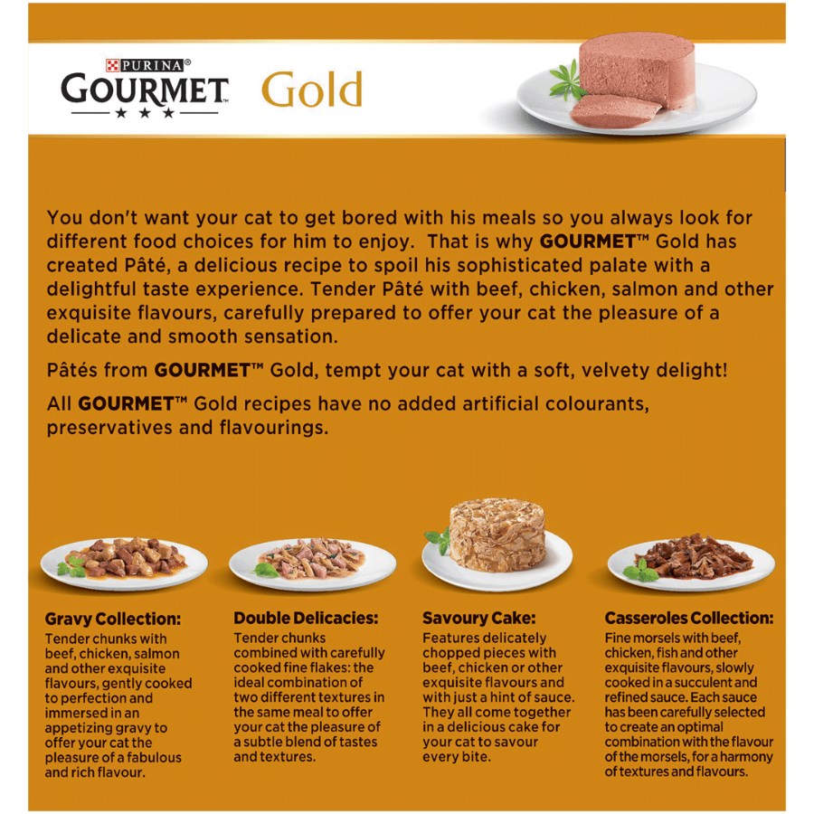 Gourmet Gold Cat Food Pate Recipes 8x85g Cat Gourmet Gold Cat Food Pate Recipes 8x85g - Image 2