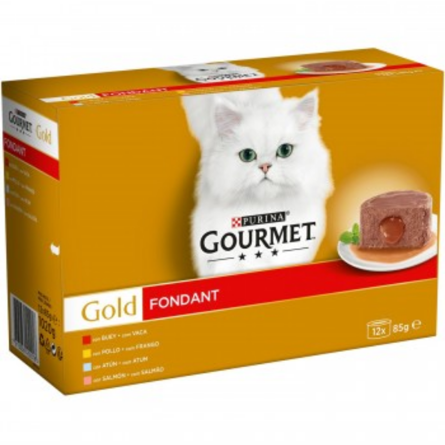 Gourmet Gold Cat Food Savoury Cake Beef 12x85g Cat Gourmet Gold Cat Food Savoury Cake Beef 12x85g