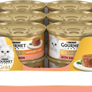 Gourmet Gold Cat Food Savoury Cake Salmon 12x85g Cat Gourmet Gold Cat Food Savoury Cake Salmon 12x85g