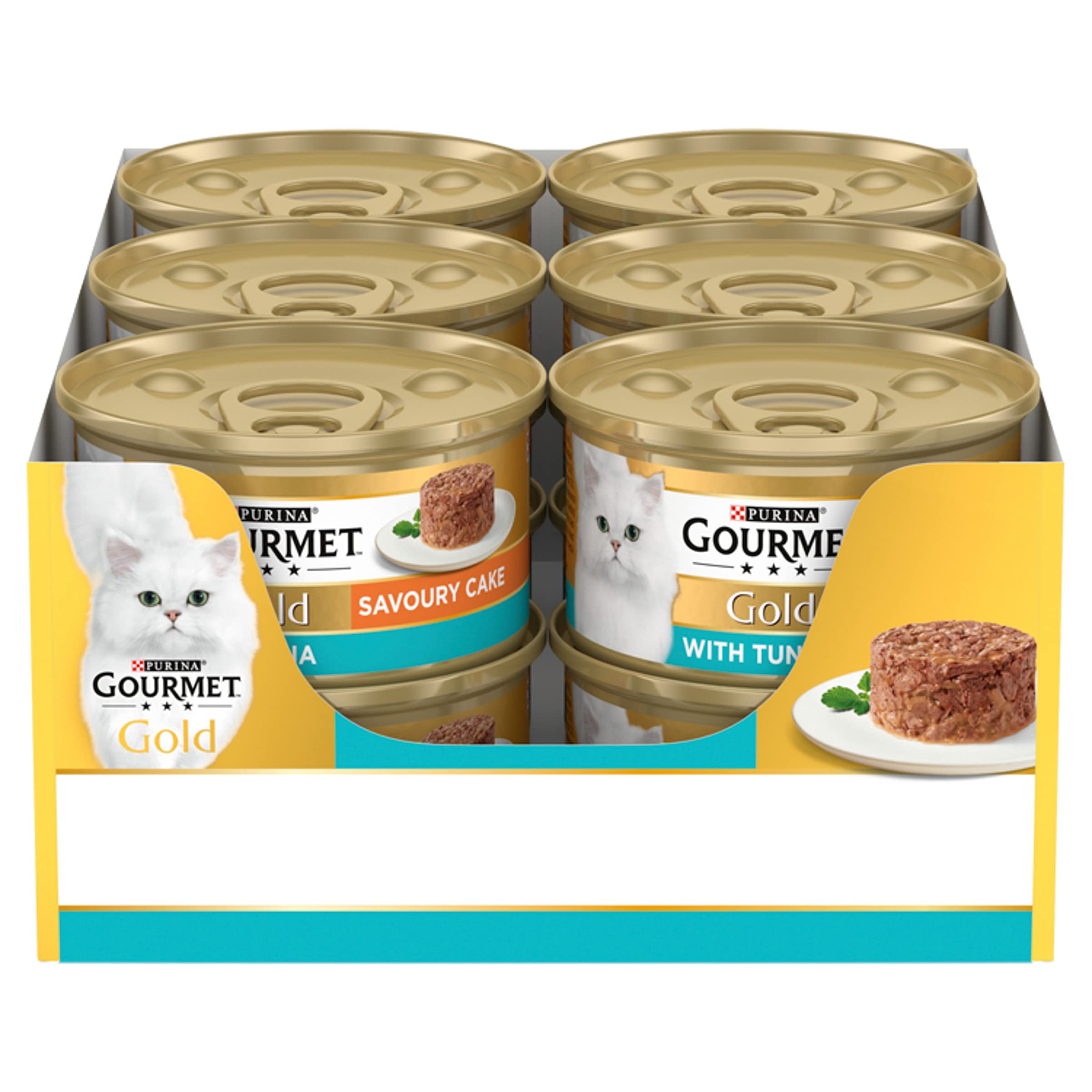 Gourmet Gold Cat Food Savoury Cake Tuna 12x85g Cat Gourmet Gold Cat Food Savoury Cake Tuna 12x85g