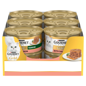 Gourmet Gold Cat Food Terrine With Salmon 12x85g Cat Gourmet Gold Cat Food Terrine With Salmon 12x85g