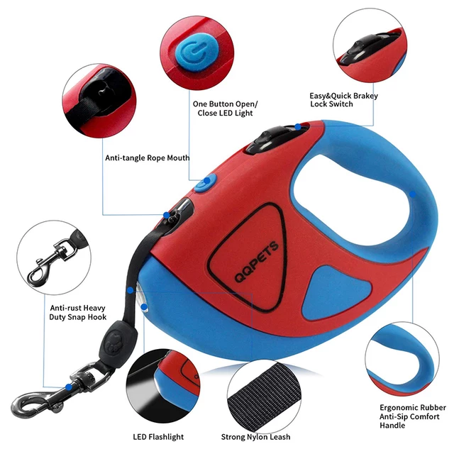 TD Retractable Dog Leash with LED Light Dog TD Retractable Dog Leash with LED Light - Image 5