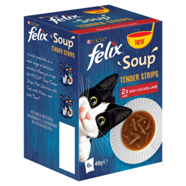 Felix Tender Strips with Beef, Chkn&Lamb Wet Cat Food Cat Felix Tender Strips with Beef, Chkn&Lamb Wet Cat Food
