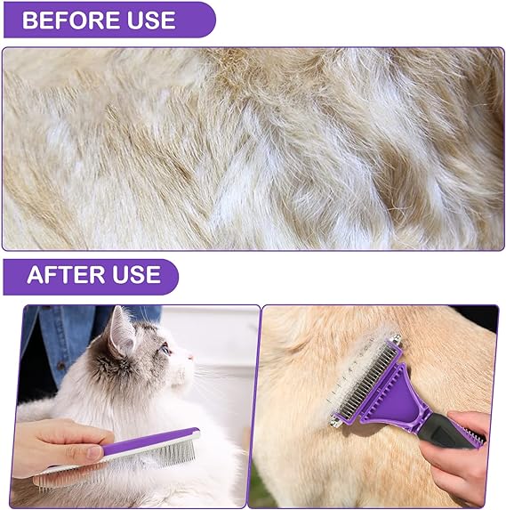TD Dematting Pet Comb with Dual Rake Cat TD Dematting Pet Comb with Dual Rake - Image 3