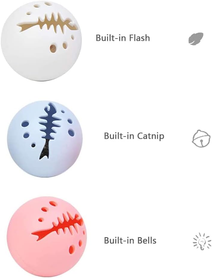 TD Interactive Catnip Flashlight Ball Toy Set Cat TD Interactive Catnip Flashlight Ball Toy Set - Image 3