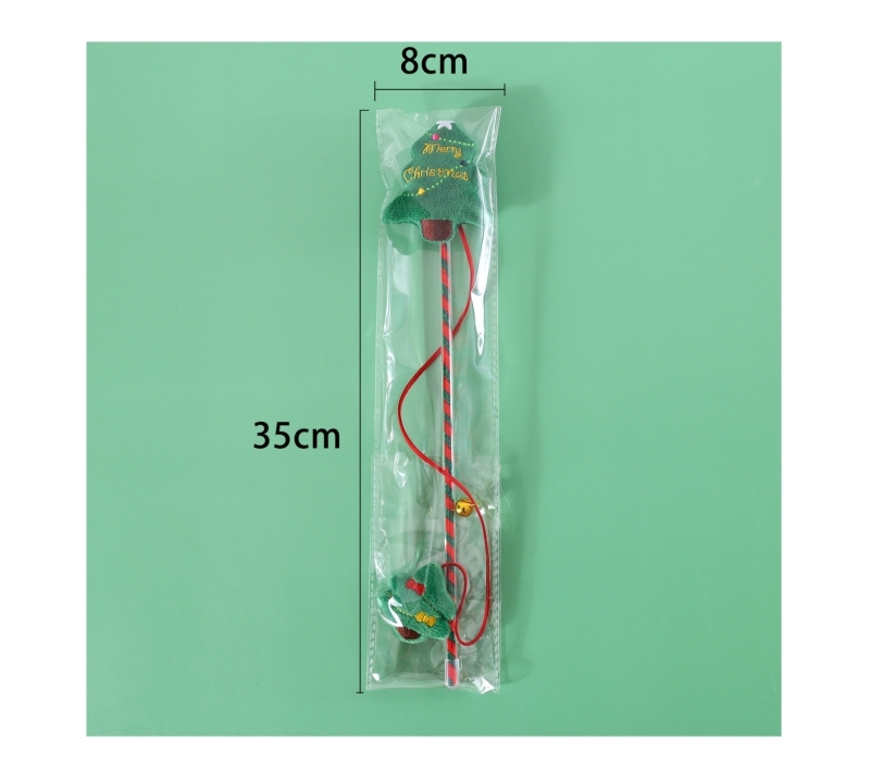 TD Christmas Cat Teaser Cartoon Stick Toy Cat TD Christmas Cat Teaser Cartoon Stick Toy - Image 3