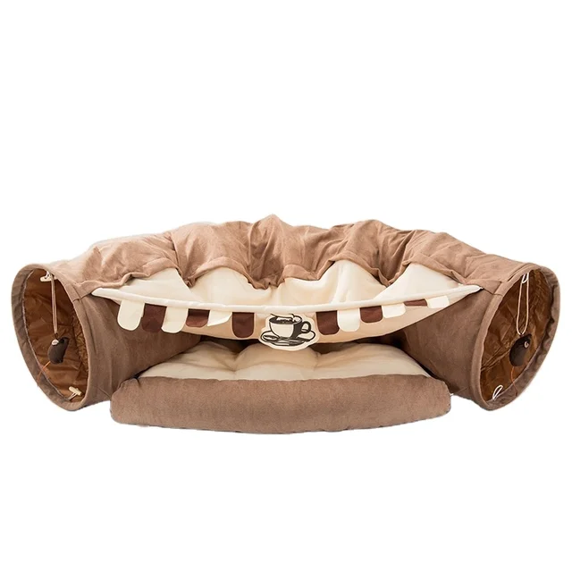 TD Collapsible Cat Ferret Hideout Bed Tunnel Bed, Crates, Home & Travel TD Collapsible Cat Ferret Hideout Bed Tunnel - Image 2