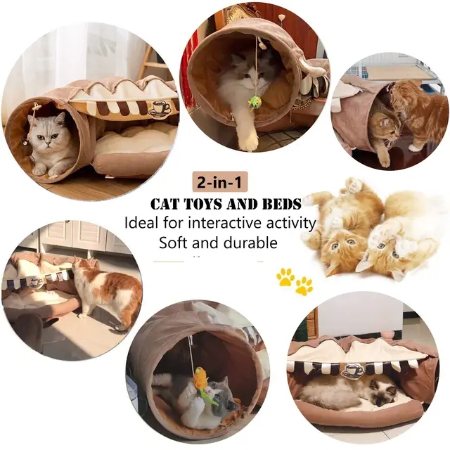 TD Collapsible Cat Ferret Hideout Bed Tunnel Bed, Crates, Home & Travel TD Collapsible Cat Ferret Hideout Bed Tunnel - Image 4