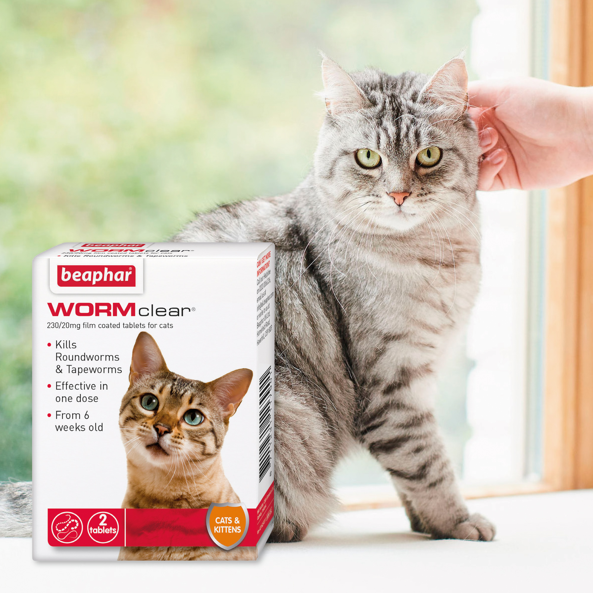 Beaphar Wormclear Worming 2 Tablets Cats Cat Beaphar Wormclear Worming 2 Tablets Cats - Image 5