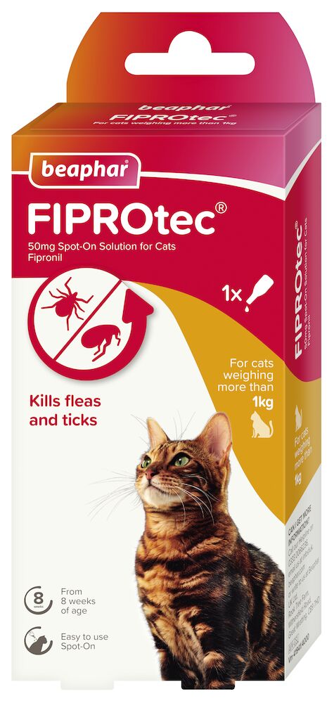 Beaphar FIPROtec® COMBO Flea & Tick Spot-On Cats 1 Pipette Cat Beaphar FIPROtec® COMBO Flea & Tick Spot-On Cats 1 Pipette