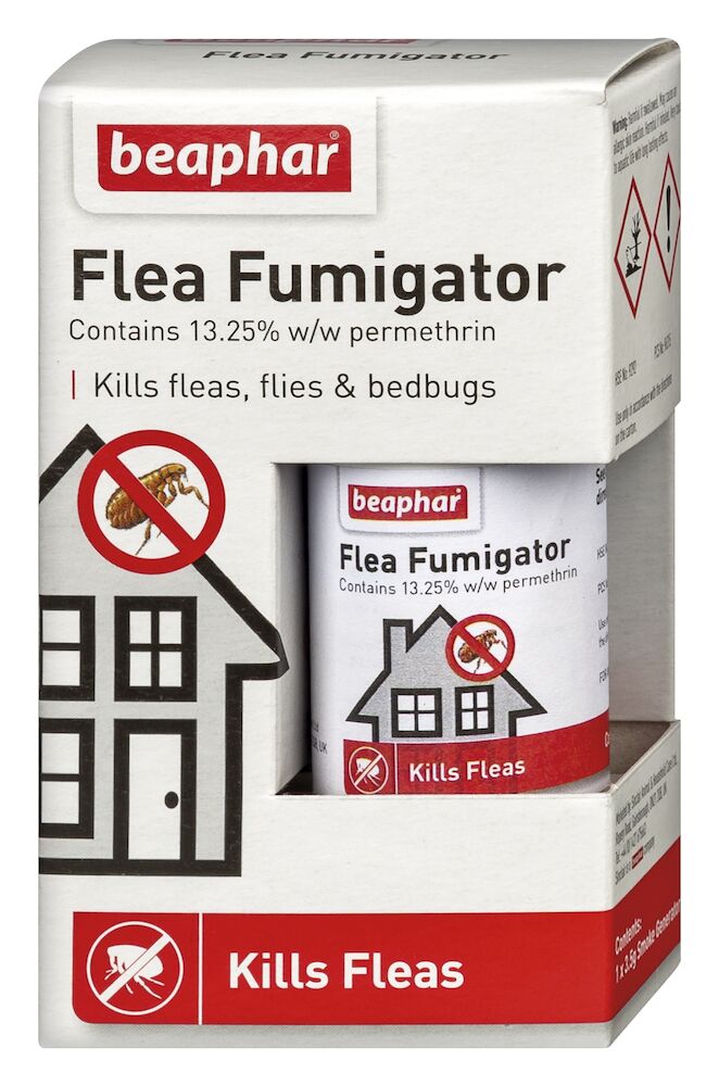 Beaphar Household Flea Fumigator 3.5g Bed, Crates, Home & Travel Beaphar Household Flea Fumigator 3.5g