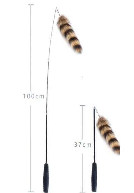 TD Cat Retractable Feather Teaser Stick Bell Catcher Fox Tail Toy Cat TD Cat Retractable Feather Teaser Stick Bell Catcher Fox Tail Toy - Image 3
