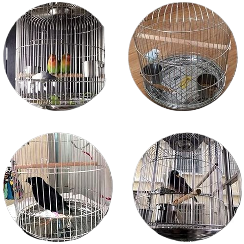 TD Stainless Steel Bird Cage with Hanging Stand Bird Cage, Bird Food, Health & Accessories TD Stainless Steel Bird Cage with Hanging Stand - Image 5