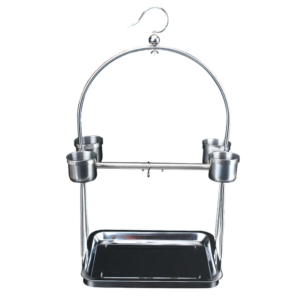 TD Hanging Parrot Pole Stand with Feeding Tray Perch Bird Cage, Bird Food, Health & Accessories TD Hanging Parrot Pole Stand with Feeding Tray Perch