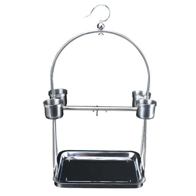 TD Hanging Parrot Pole Stand with Feeding Tray Perch Bird Cage, Bird Food, Health & Accessories TD Hanging Parrot Pole Stand with Feeding Tray Perch