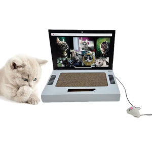 TD Laptop Cat Scratcher with Fluffy Mouse Interactive Toys Cat TD Laptop Cat Scratcher with Fluffy Mouse Interactive Toys