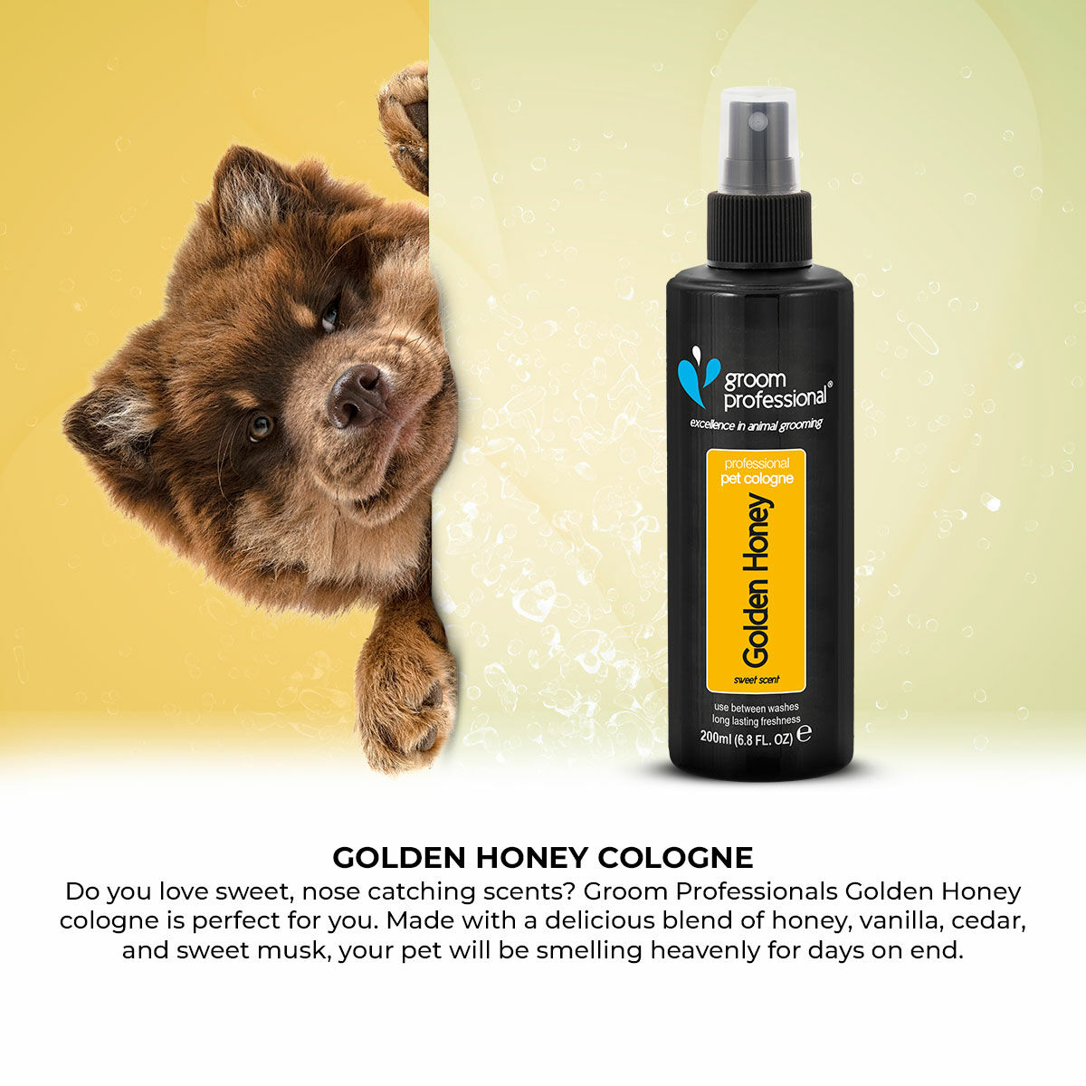 Groom Professional Golden Honey Cologne 200ml Dog Groom Professional Golden Honey Cologne 200ml - Image 4