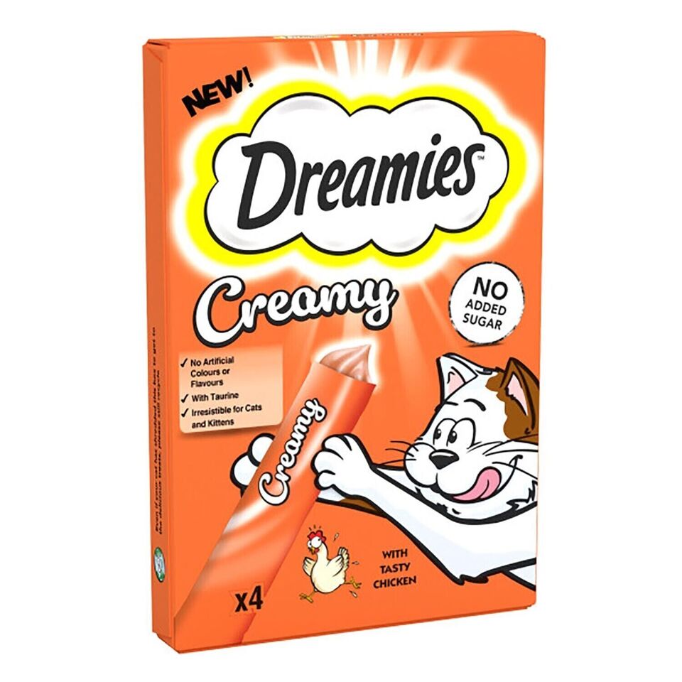 Dreamies Creamy Adult Cat & Kitten Treats With Tasty Chicken Cat Dreamies Creamy Adult Cat & Kitten Treats With Tasty Chicken - Image 2