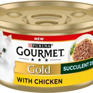 Gourmet Gold Succulent Delights Chicken Wet Cat Food 12x85g Cat Gourmet Gold Succulent Delights Chicken Wet Cat Food 12x85g