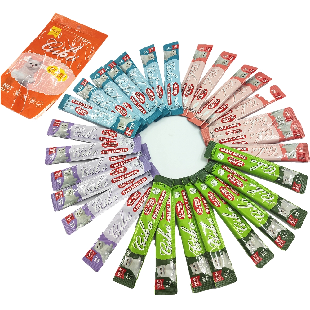 Gibo Cat Strips Mixed Puree Treats 8x15g Cat Gibo Cat Strips Mixed Puree Treats 8x15g - Image 4