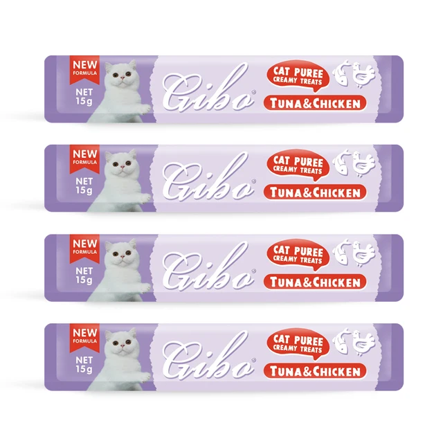 Gibo Cat Strips Mixed Puree Treats 8x15g Cat Gibo Cat Strips Mixed Puree Treats 8x15g - Image 3