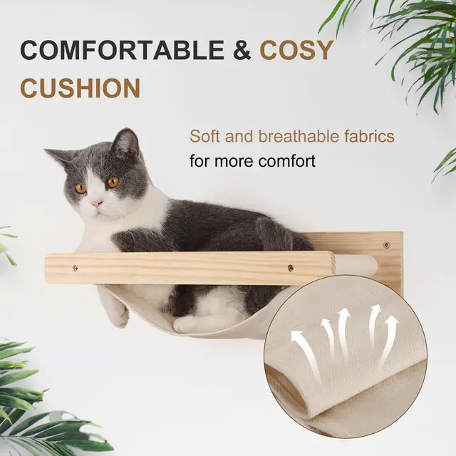 TD Cat Wall Mount Climbing Frame Jumping Platform Set Bed, Crates, Home & Travel TD Cat Wall Mount Climbing Frame Jumping Platform Set - Image 5