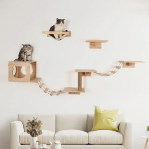 TD Cat Wall Mount Climbing Frame Jumping Platform Set Bed, Crates, Home & Travel TD Cat Wall Mount Climbing Frame Jumping Platform Set