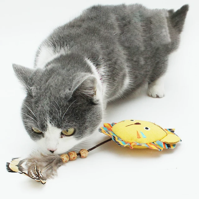 TD Cat Plush Animal Shaped Pet Toy Cat TD Cat Plush Animal Shaped Pet Toy - Image 5