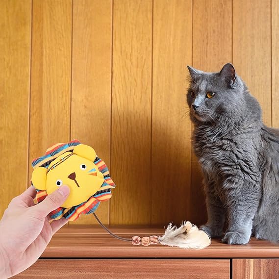 TD Cat Plush Animal Shaped Pet Toy Cat TD Cat Plush Animal Shaped Pet Toy - Image 4