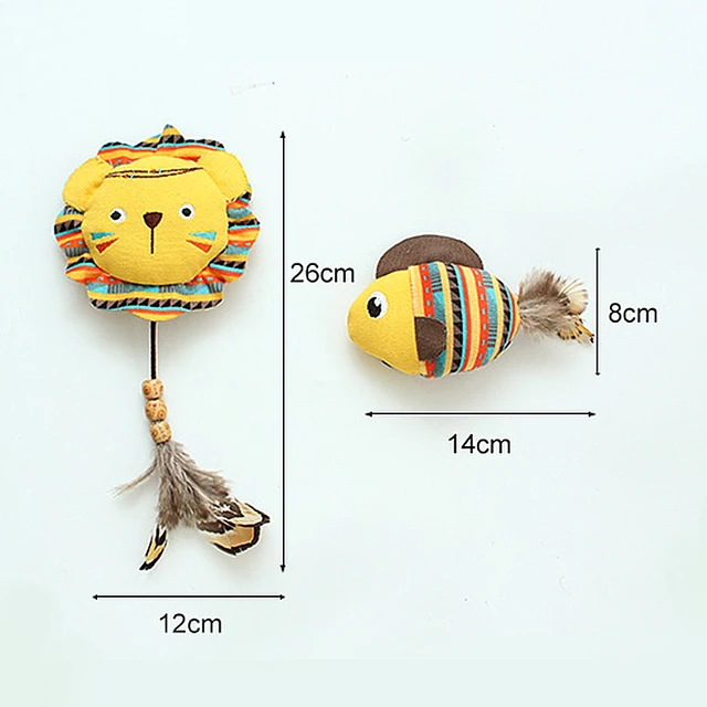 TD Cat Plush Animal Shaped Pet Toy Cat TD Cat Plush Animal Shaped Pet Toy - Image 2