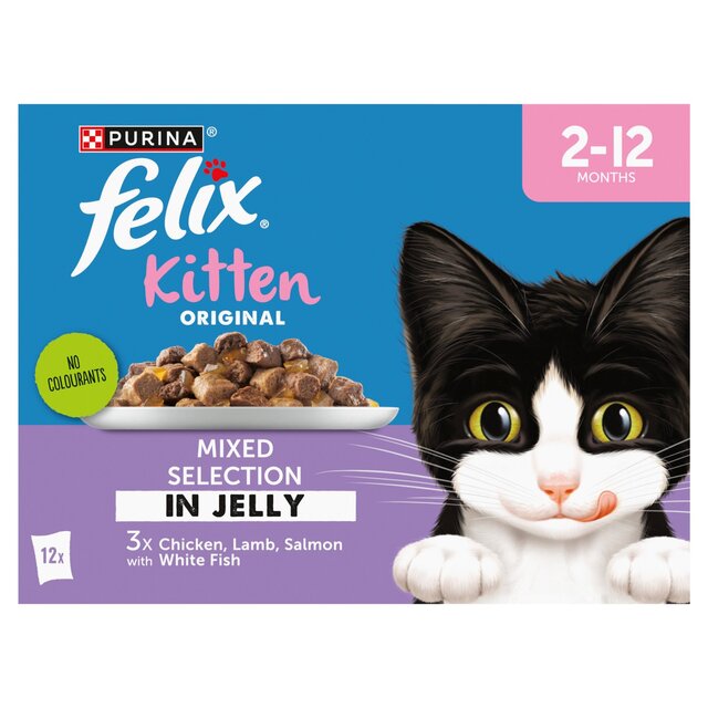 Felix Original Kitten Mixed Selection in Jelly 12x85g Cat Felix Original Kitten Mixed Selection in Jelly 12x85g - Image 2