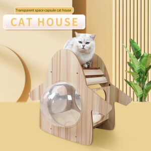 TD Transparent Space Capsule Cat House Bed Bed, Crates, Home & Travel TD Transparent Space Capsule Cat House Bed