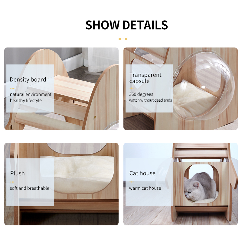 TD Transparent Space Capsule Cat House Bed Bed, Crates, Home & Travel TD Transparent Space Capsule Cat House Bed - Image 4