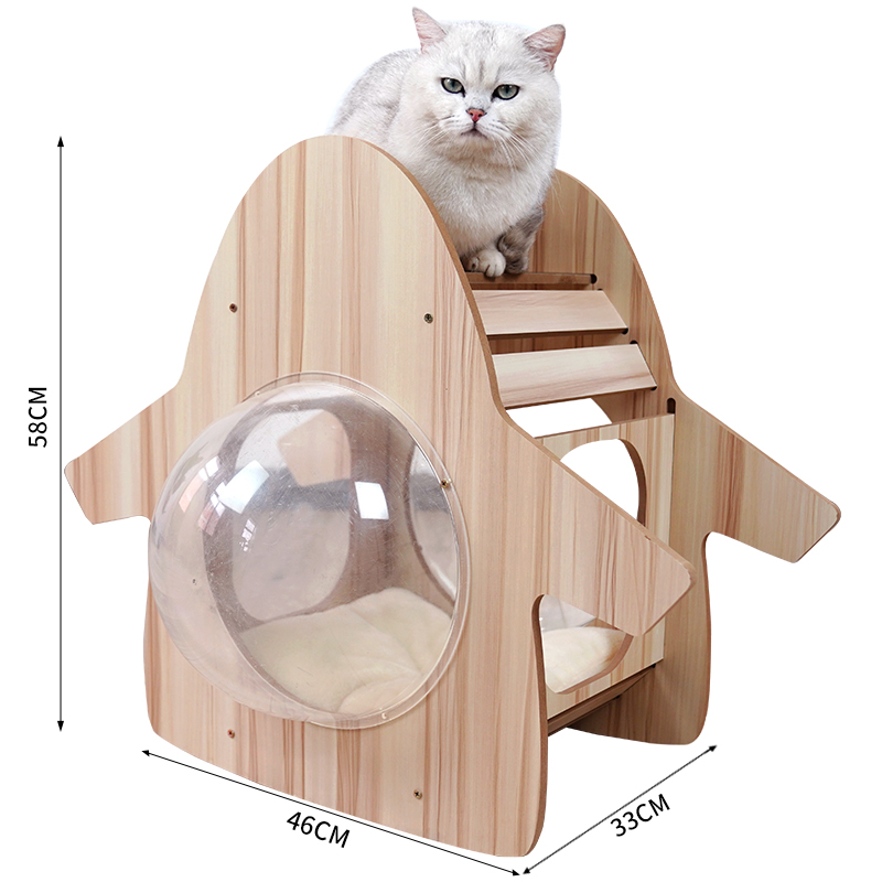 TD Transparent Space Capsule Cat House Bed Bed, Crates, Home & Travel TD Transparent Space Capsule Cat House Bed - Image 3