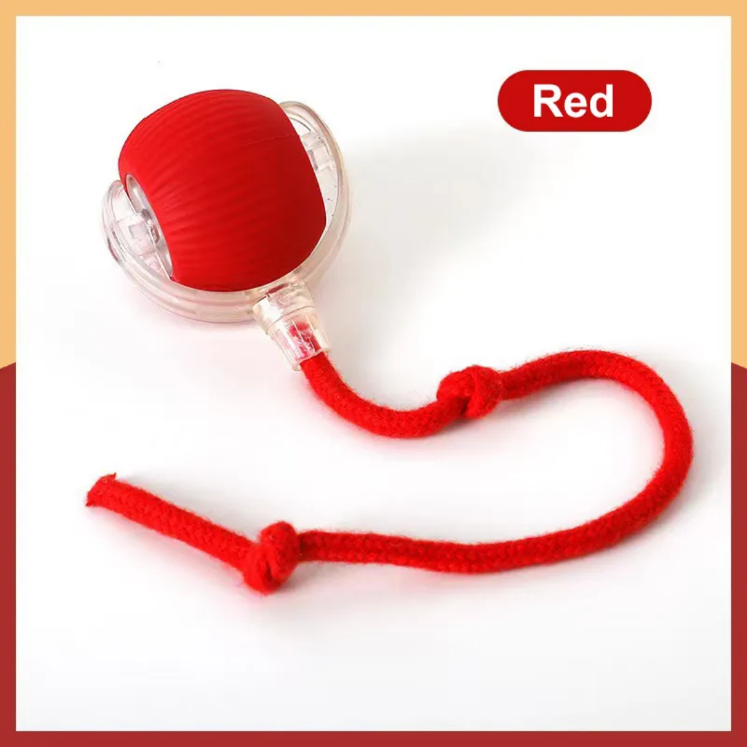 Cat&Dog Smart 360°C Automatic Interactive Ball Tail Toy Red Cat Cat&Dog Smart 360°C Automatic Interactive Ball Tail Toy Red - Image 2