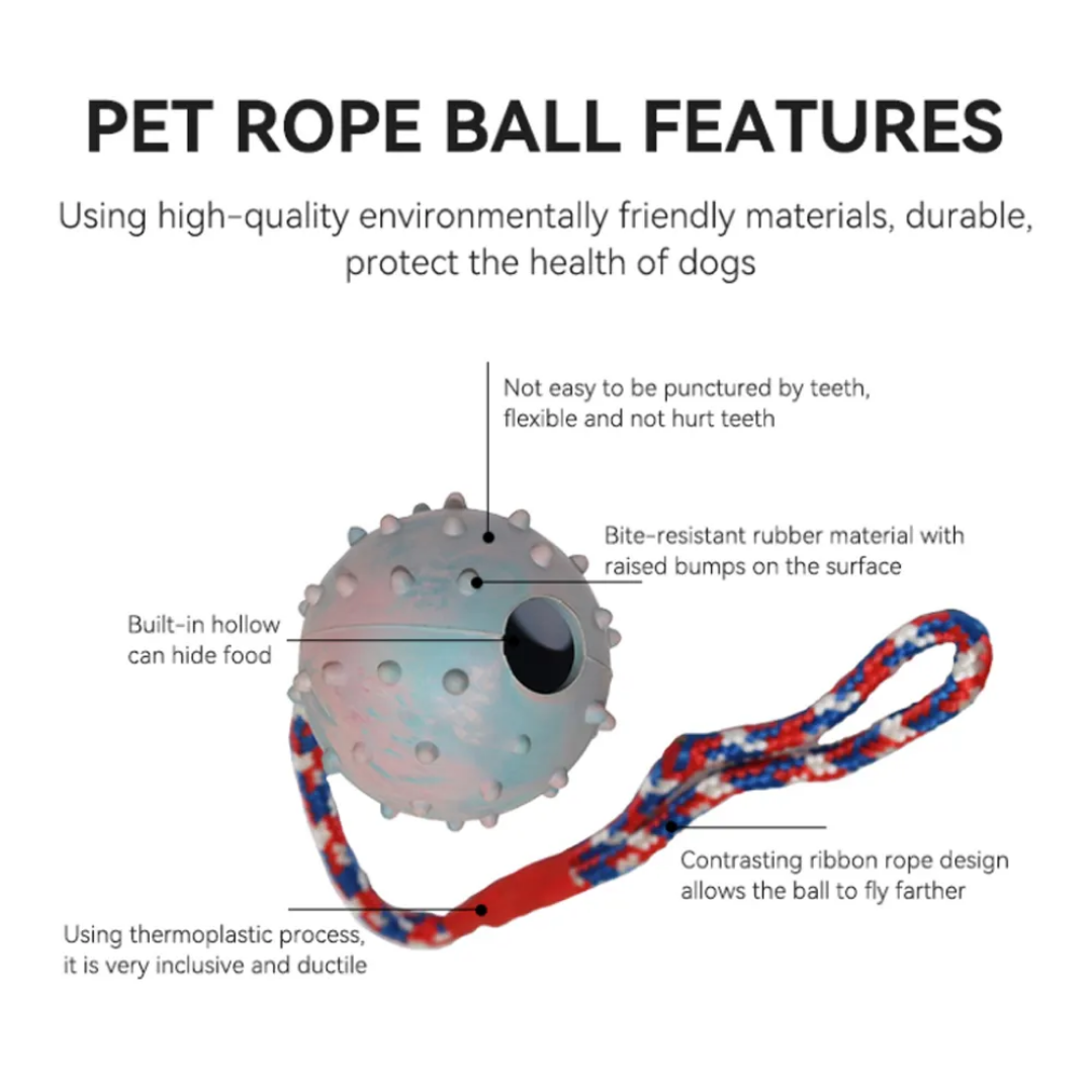 Bite Resistant Interactive Reward Fetch Ball Toy Dog Bite Resistant Interactive Reward Fetch Ball Toy - Image 6