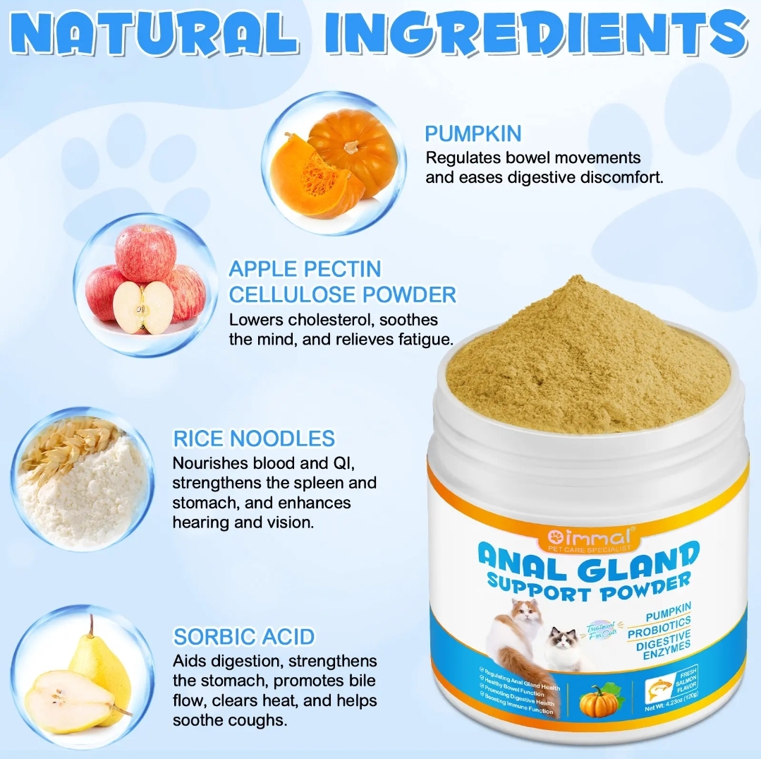 Oimmal Anal Gland Cat Treatment Support Powder 120g Cat Oimmal Anal Gland Cat Treatment Support Powder 120g - Image 7