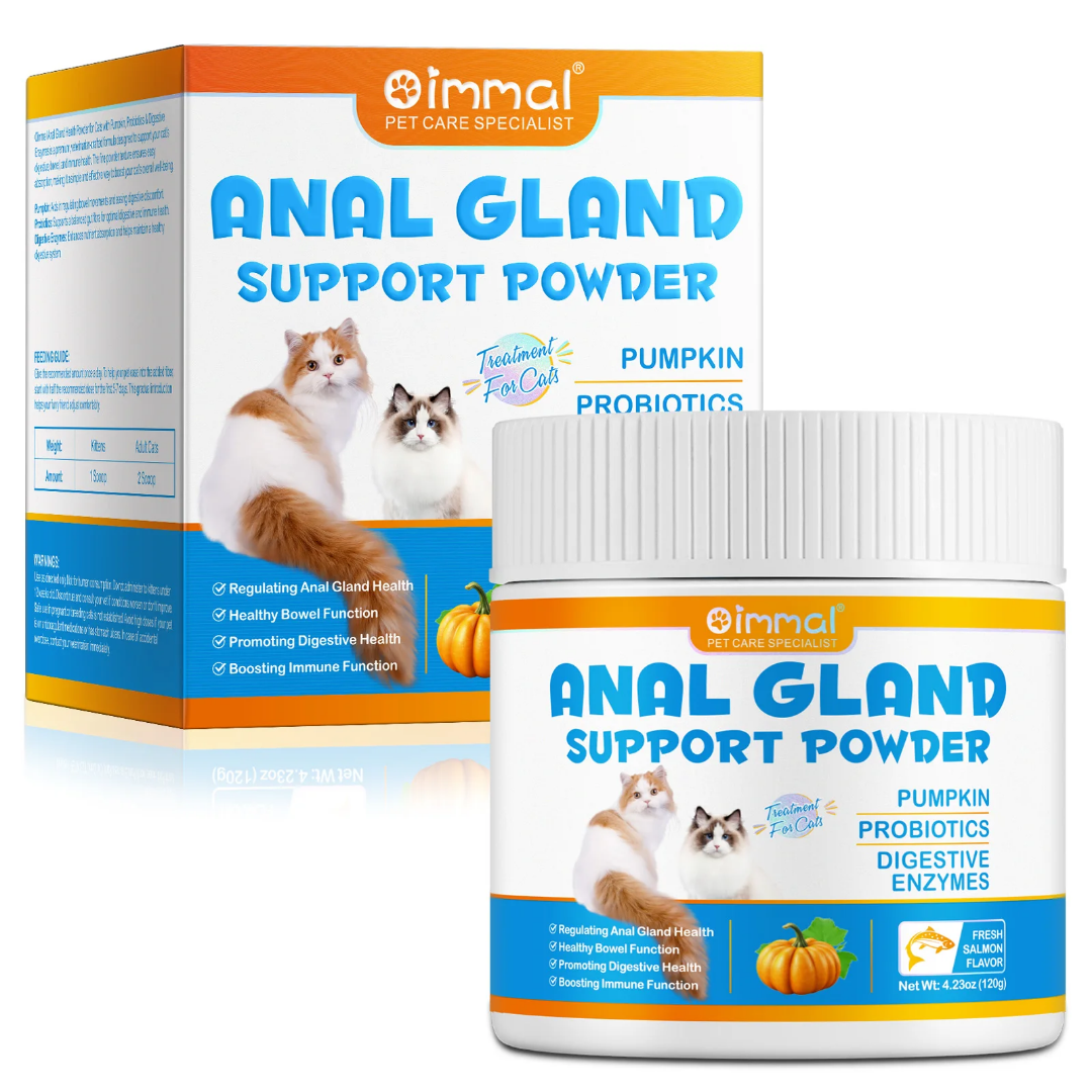 Oimmal Anal Gland Cat Treatment Support Powder 120g Cat Oimmal Anal Gland Cat Treatment Support Powder 120g