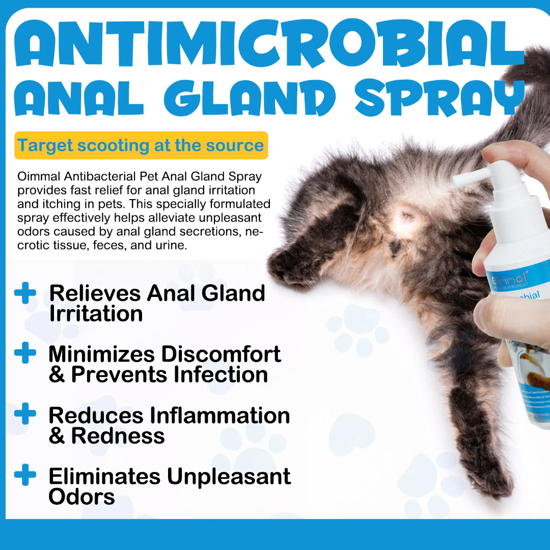 Oimmal Antimicrobial Anal Gland Cat Treatment Spray 4.4 fl oz/120ml Cat Oimmal Antimicrobial Anal Gland Cat Treatment Spray 4.4 fl oz/120ml - Image 3